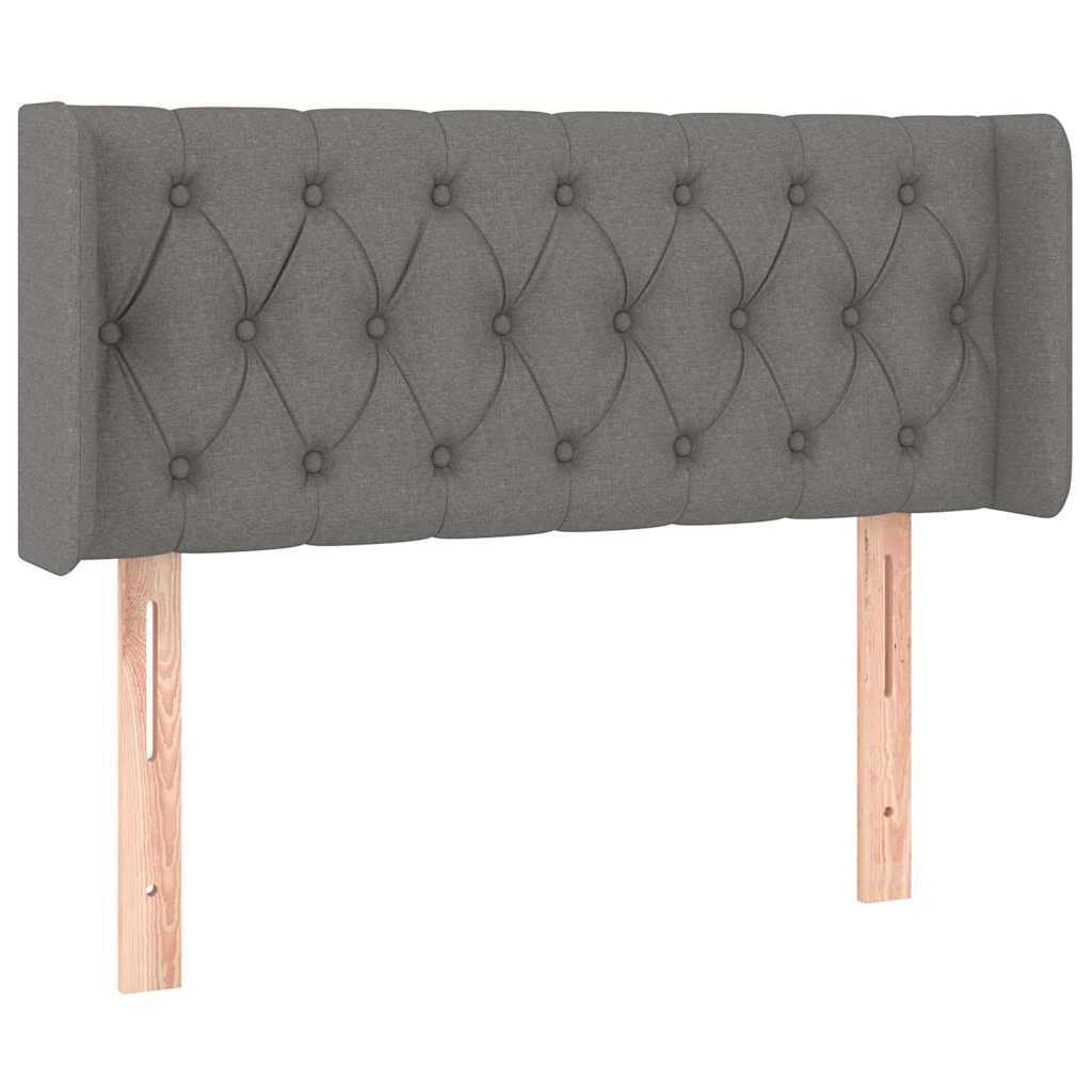 Vidaxl hoofdbord led 103x16x78 88 cm stof donkergrijs