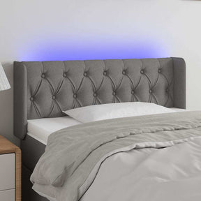 Vidaxl hoofdbord led 103x16x78 88 cm stof donkergrijs