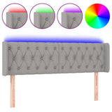 Vidaxl hoofdbord led 147x16x78 88 cm stof lichtgrijs