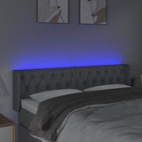 Vidaxl hoofdbord led 163x16x78 88 cm stof lichtgrijs