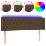 Vidaxl hoofdbord led 163x16x78 88 cm stof donkerbruin