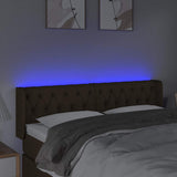 Vidaxl hoofdbord led 163x16x78 88 cm stof donkerbruin