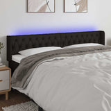 Vidaxl hoofdbord led 183x16x78 88 cm stof zwart