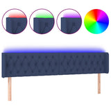 Vidaxl hoofdbord led 183x16x78 88 cm stof blauw