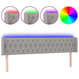 Vidaxl hoofdbord led 203x16x78 88 cm stof lichtgrijs