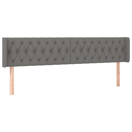 Vidaxl hoofdbord led 203x16x78 88 cm stof donkergrijs