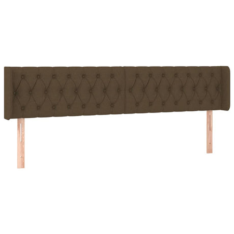 Vidaxl hoofdbord led 203x16x78 88 cm stof donkerbruin