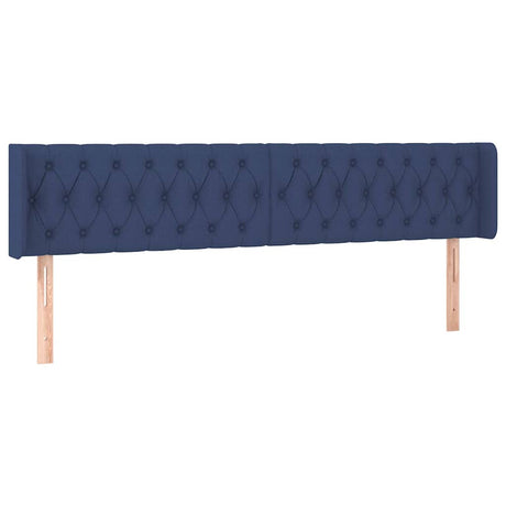 Vidaxl hoofdbord led 203x16x78 88 cm stof blauw