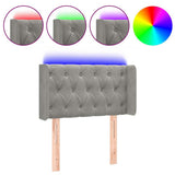 Vidaxl hoofdbord led 83x16x78 88 cm fluweel lichtgrijs