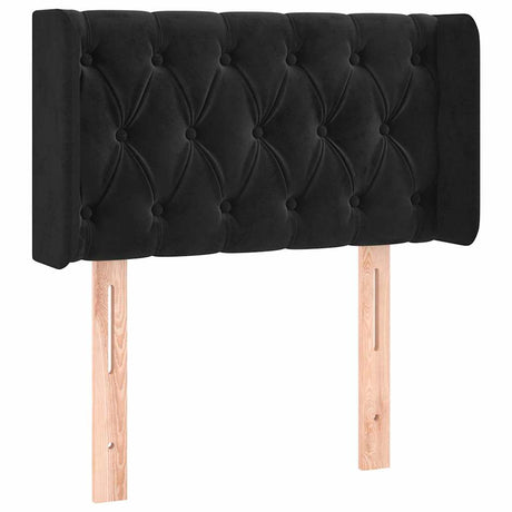 Vidaxl hoofdbord led 83x16x78 88 cm fluweel zwart