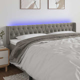 Vidaxl hoofdbord led 183x16x78 88 cm fluweel lichtgrijs
