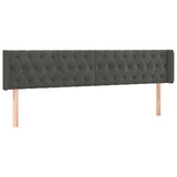 Vidaxl hoofdbord led 203x16x78 88 cm fluweel donkergrijs