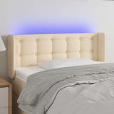 Vidaxl hoofdbord led 83x16x78 88 cm stof crèmekleurig