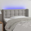 Vidaxl hoofdbord led 93x16x78 88 cm stof lichtgrijs