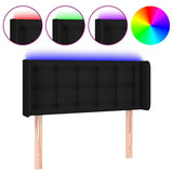 Vidaxl hoofdbord led 93x16x78 88 cm stof zwart
