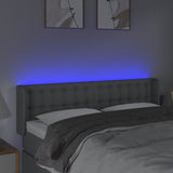 Vidaxl hoofdbord led 147x16x78 88 cm stof lichtgrijs