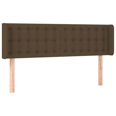 Vidaxl hoofdbord led 147x16x78 88 cm stof donkerbruin