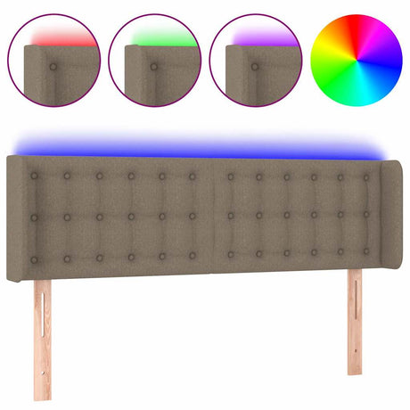 Vidaxl hoofdbord led 147x16x78 88 cm stof taupe