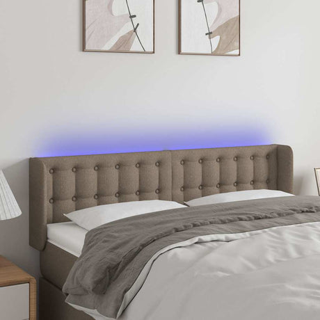 Vidaxl hoofdbord led 147x16x78 88 cm stof taupe