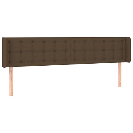 Vidaxl hoofdbord led 163x16x78 88 cm stof donkerbruin