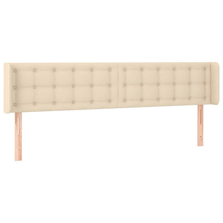 Vidaxl hoofdbord led 183x16x78 88 cm stof crèmekleurig