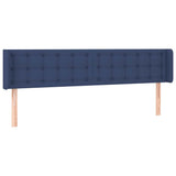 Vidaxl hoofdbord led 183x16x78 88 cm stof blauw