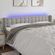 Vidaxl hoofdbord led 203x16x78 88 cm stof lichtgrijs