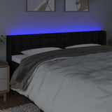 Vidaxl hoofdbord led 203x16x78 88 cm stof zwart