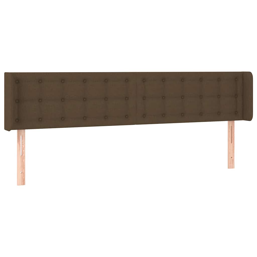 Vidaxl hoofdbord led 203x16x78 88 cm stof donkerbruin