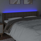 Vidaxl hoofdbord led 203x16x78 88 cm stof taupe
