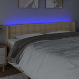 Vidaxl hoofdbord led 203x16x78 88 cm stof crèmekleurig