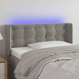 Vidaxl hoofdbord led 83x16x78 88 cm fluweel lichtgrijs