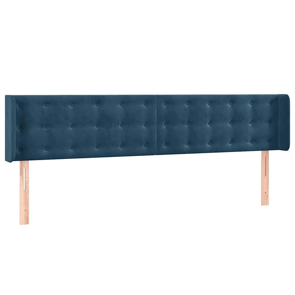 Vidaxl hoofdbord led 163x16x78 88 cm fluweel donkerblauw