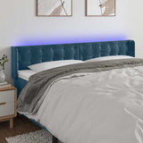 Vidaxl hoofdbord led 163x16x78 88 cm fluweel donkerblauw