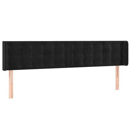 Vidaxl hoofdbord led 203x16x78 88 cm fluweel zwart