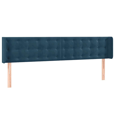 Vidaxl hoofdbord led 203x16x78 88 cm fluweel donkerblauw