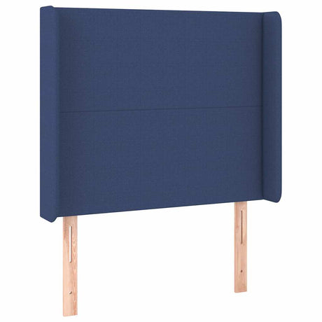 Vidaxl hoofdbord led 83x16x118 128 cm stof blauw