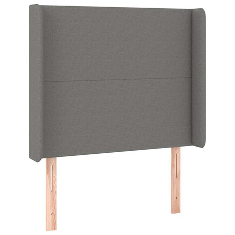 Vidaxl hoofdbord led 93x16x118 128 cm stof donkergrijs