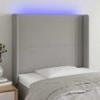 Vidaxl hoofdbord led 103x16x118 128 cm stof lichtgrijs