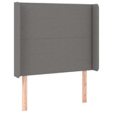 Vidaxl hoofdbord led 103x16x118 128 cm stof donkergrijs