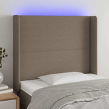 Vidaxl hoofdbord led 103x16x118 128 cm stof taupe