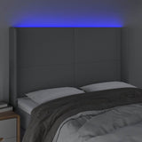 Vidaxl hoofdbord led 147x16x118 128 cm stof lichtgrijs