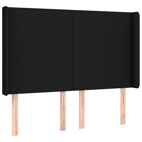Vidaxl hoofdbord led 147x16x118 128 cm stof zwart