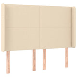 Vidaxl hoofdbord led 147x16x118 128 cm stof crèmekleurig