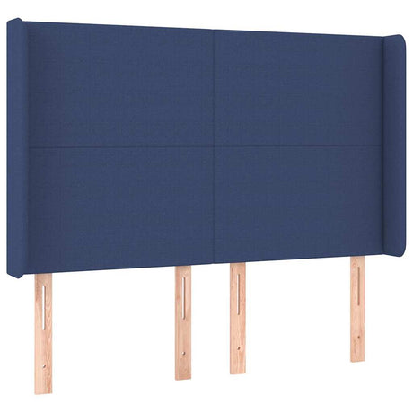 Vidaxl hoofdbord led 147x16x118 128 cm stof blauw