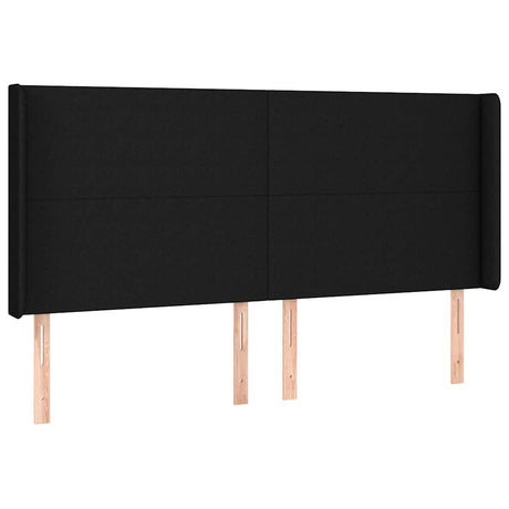 Vidaxl hoofdbord led 163x16x118 128 cm stof zwart
