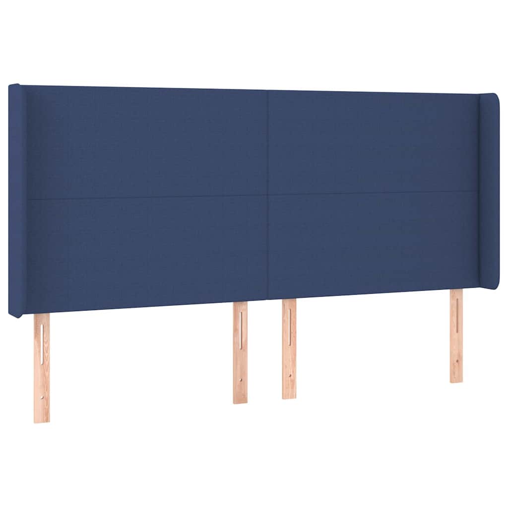 Vidaxl hoofdbord led 163x16x118 128 cm stof blauw