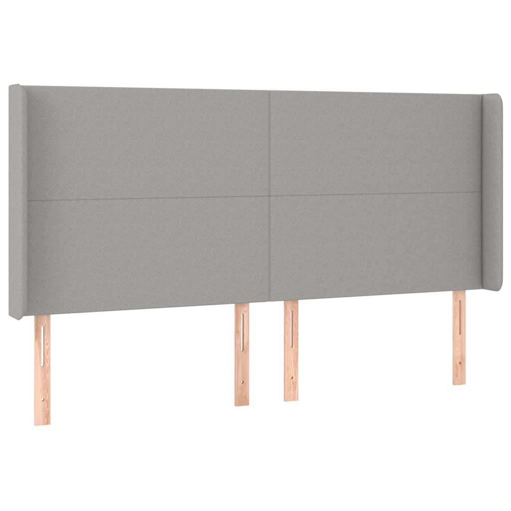 Vidaxl hoofdbord led 183x16x118 128 cm stof lichtgrijs