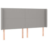 Vidaxl hoofdbord led 183x16x118 128 cm stof lichtgrijs