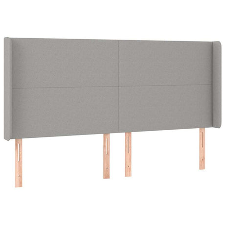 Vidaxl hoofdbord led 183x16x118 128 cm stof lichtgrijs